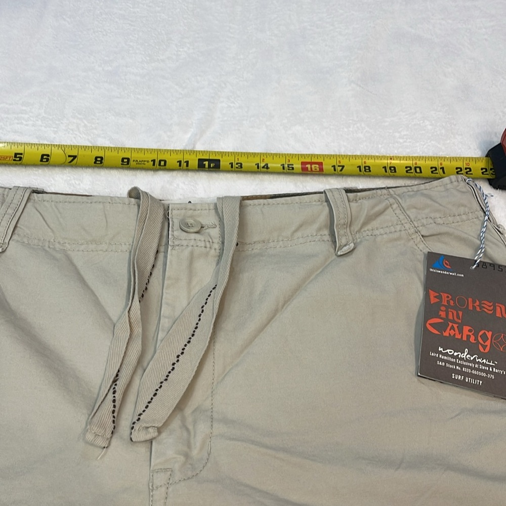 WONDER WALL BROKEN IN CARGO SIZE 42 Men's Tan Cargo Shorts NWT - Picture 4 of 9